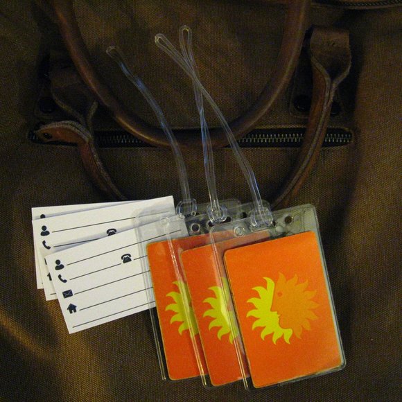 ✈️ National Airlines Vintage Sun Logo Bag Tags (3) - Picture 1 of 4